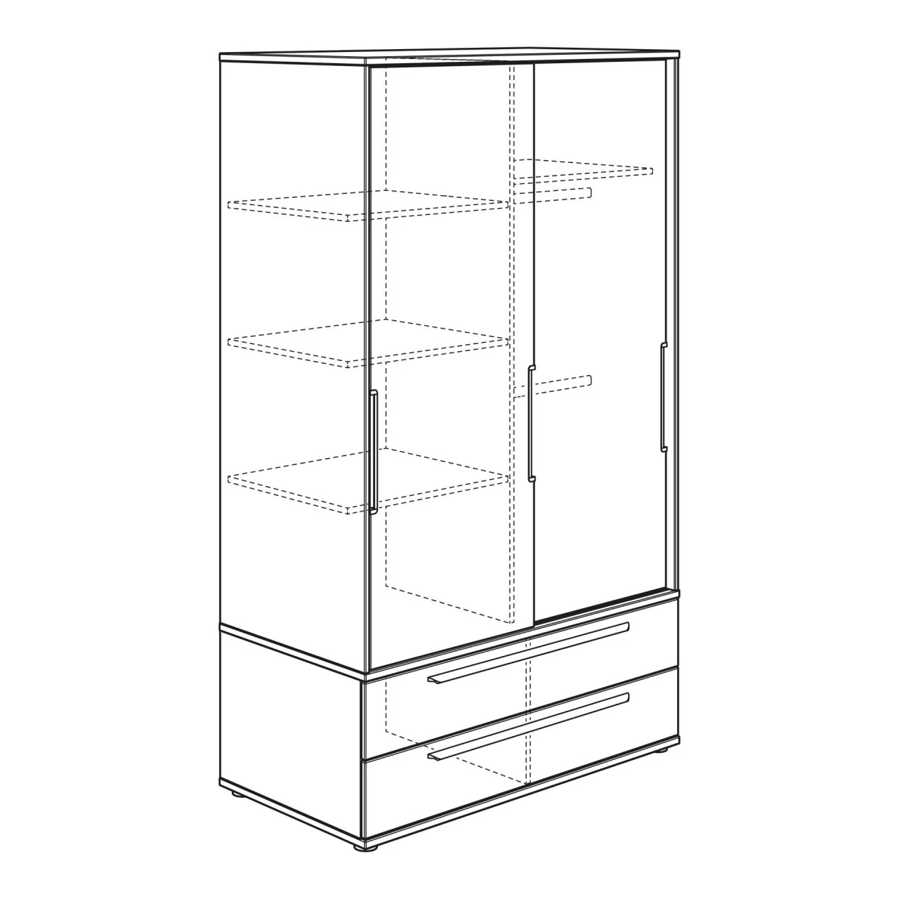 Kleiderschrank CARLO -schmal- 2 Kleiderschrank CARLO -schmal- – Bild 2